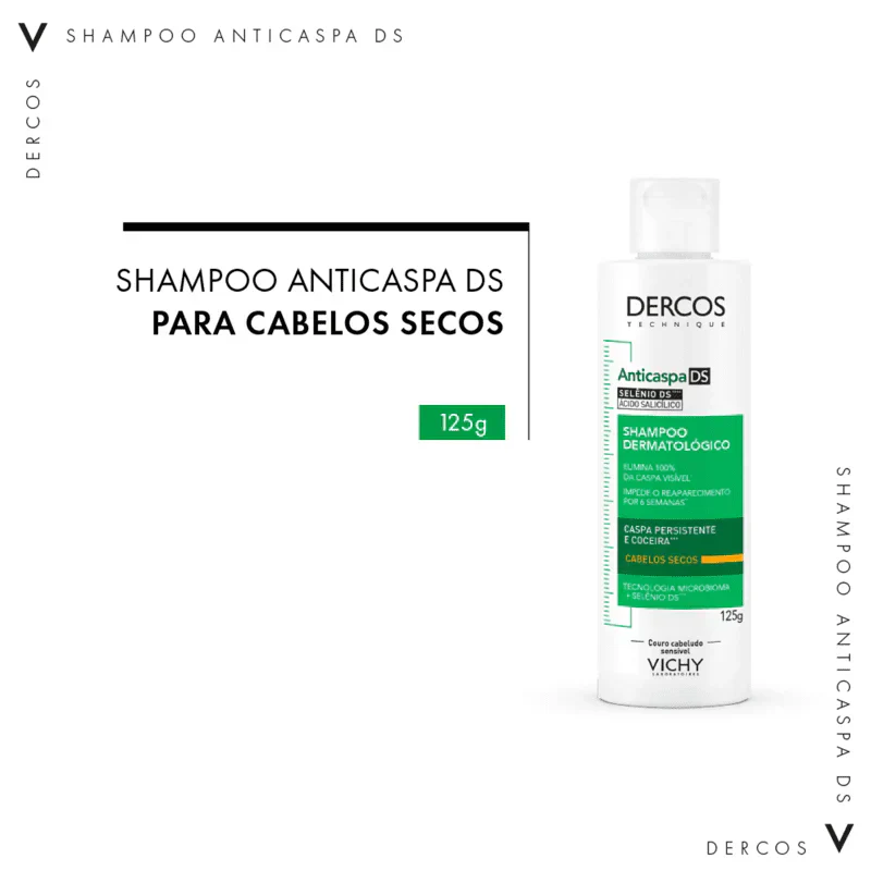 Vichy Dercos Shampooing Antipelliculaire Intensif DS Cheveux Secs