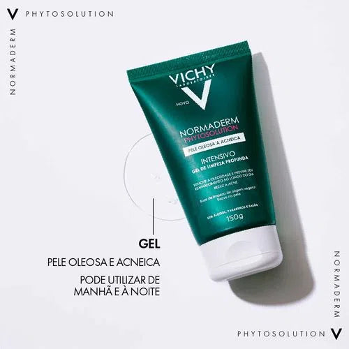 Vichy Normaderm Phytosolution Gel Nettoyant Anti-Acné à l’Acide Salicylique – 150 g