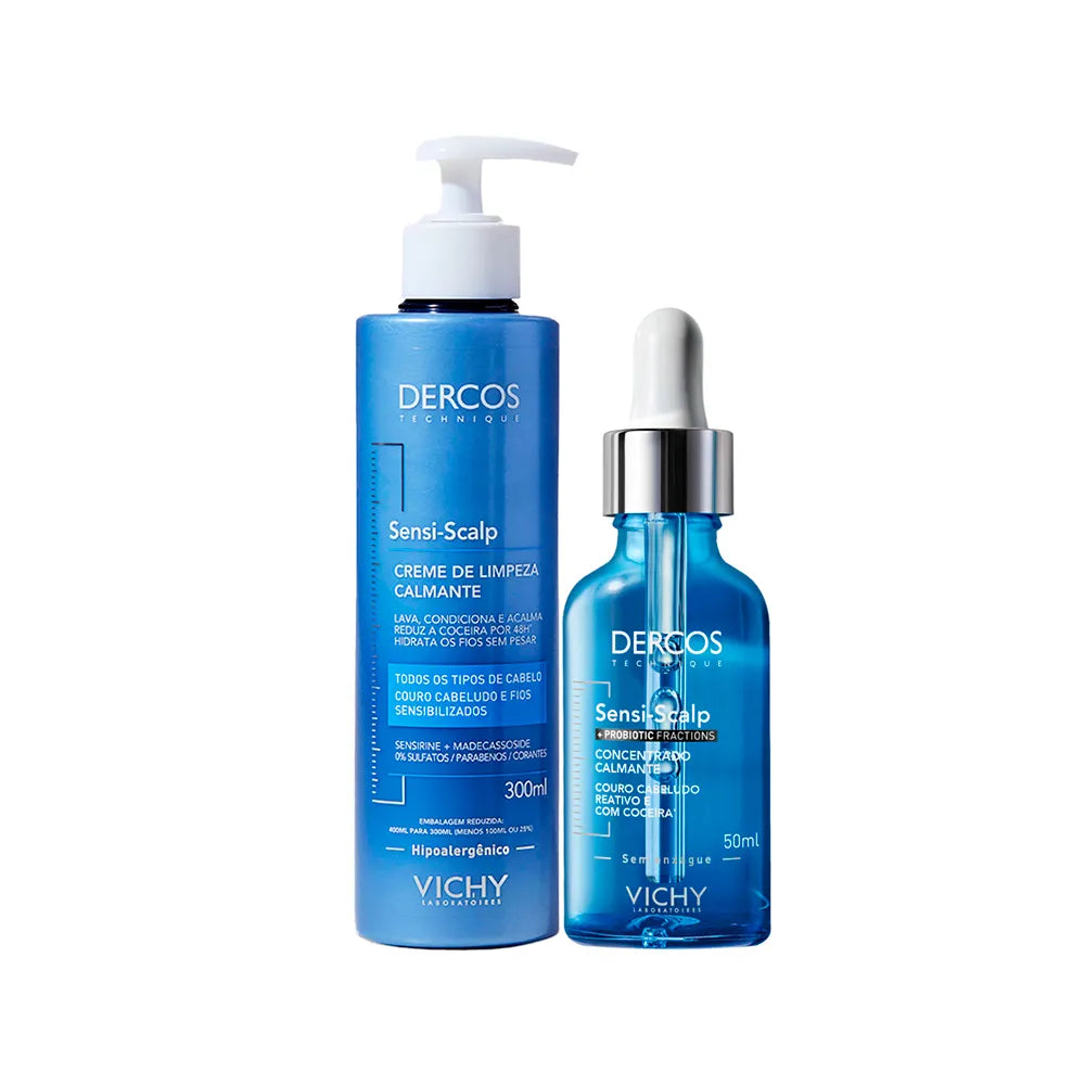 Vichy Dercos Sensi-Scalp Coffret – Crème Lavante 300 ml + Sérum Capillaire 50 ml
