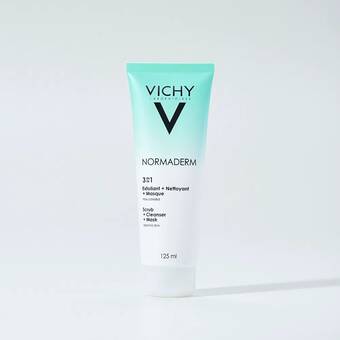 Vichy Normaderm 3 en 1 : Exfoliant + Nettoyant + Masque – 125 ml