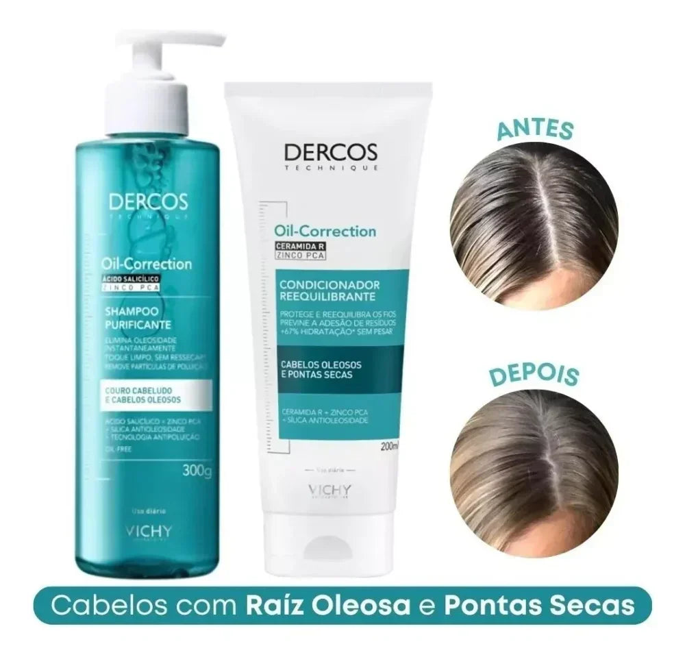 Vichy Dercos Oil-Correct Coffret Shampooing + Après-Shampooing