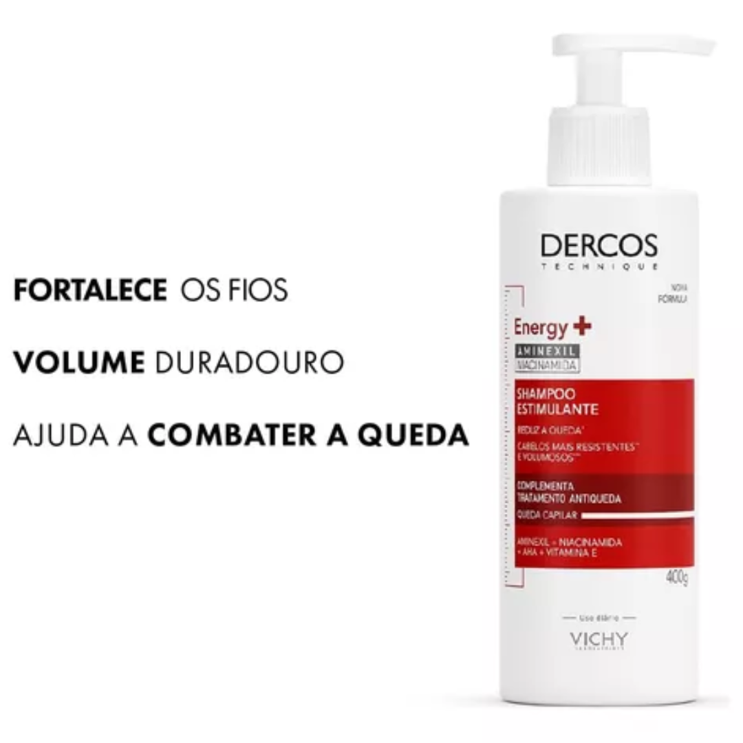 Vichy Dercos Coffret Complet – Shampooing, Après-Shampooing, Super Ampoule & Sérum