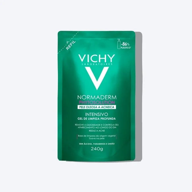 Vichy Normaderm Phytosolution Gel Nettoyant Anti-Acné à l’Acide Salicylique Recharge – 240 g