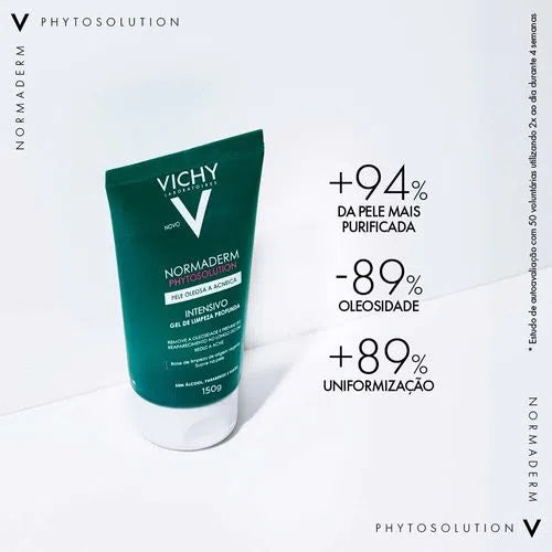 Vichy Normaderm Phytosolution Gel Nettoyant Anti-Acné à l’Acide Salicylique – 150 g