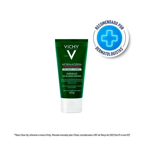 Vichy Normaderm Phytosolution Gel Nettoyant Anti-Acné à l’Acide Salicylique – 60 g