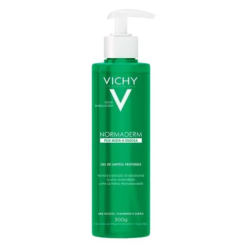 Vichy Normaderm Gel Nettoyant Profond Anti-Brillance à l’Acide Glycolique – 300 g